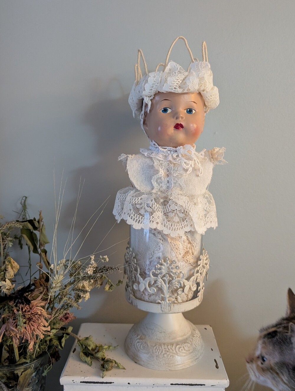 Vintage Doll Handmade Sculpture